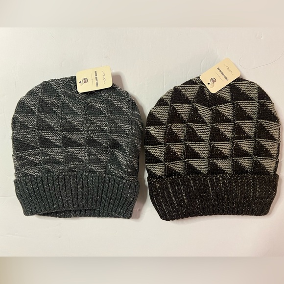 New With Tags Set of Two Fleece Lined Beanies - Picture 2 of 4